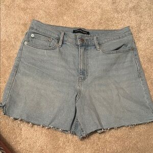 Calvin Klein Blue Jean Shorts High-Waisted Raw Hem